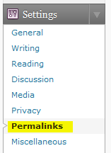 Permalinks in your WordPress admin settings